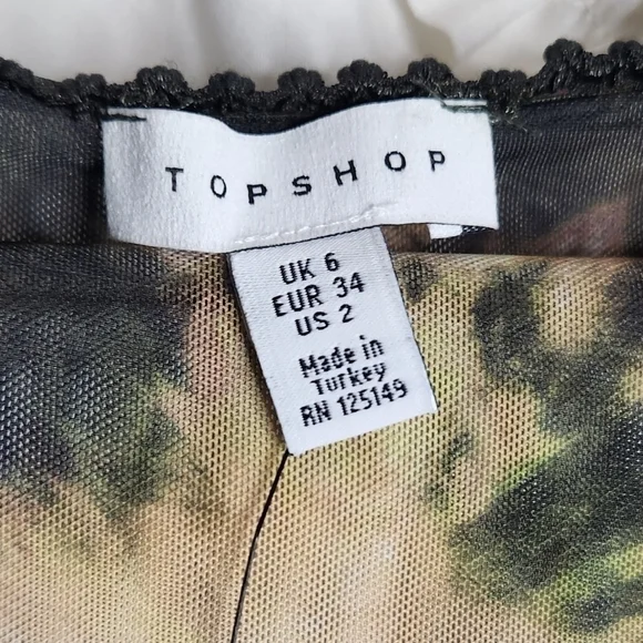 New Asos TopShop Tie Dye Mini Dress 2 - Picture 4 of 5